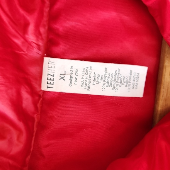 Teezher Packable Lightweight Vest Red sz XL - Picture 5 of 14